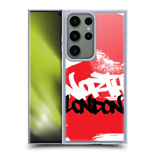 Arsenal FC Graffiti Art North London Soft Gel Case for Samsung Galaxy S23 Ultra 5G