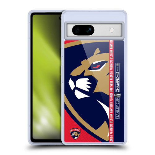 NHL 2025 Stanley Cup Champions Florida Panthers Oversized Soft Gel Case for Google Pixel 7a