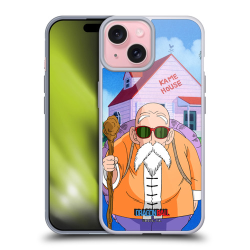 Dragon Ball Characters Master Roshi Soft Gel Case for Apple iPhone 15