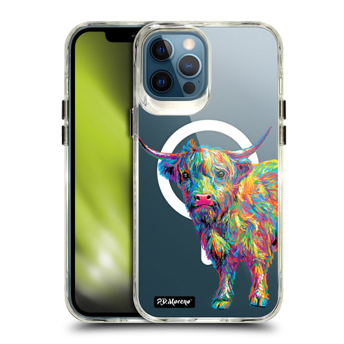P.D. Moreno Gothic Art Reuben The Highland Cow SHOCKPROOF BUMPER CASE COMPATIBLE WITH Apple iPhone 12 Pro Max & MAGSAFE