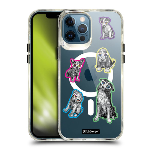 P.D. Moreno Gothic Art Dogs Greyscale SHOCKPROOF BUMPER CASE COMPATIBLE WITH Apple iPhone 12 Pro Max & MAGSAFE