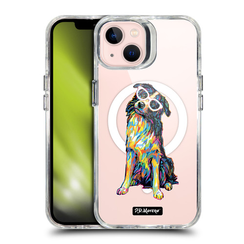 P.D. Moreno Gothic Art Border Collie SHOCKPROOF BUMPER CASE COMPATIBLE WITH Apple iPhone 13 & MAGSAFE