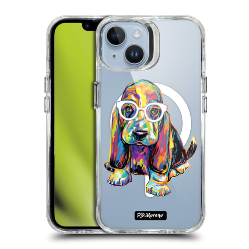 P.D. Moreno Gothic Art Basset Hound SHOCKPROOF BUMPER CASE COMPATIBLE WITH Apple iPhone 14 & MAGSAFE