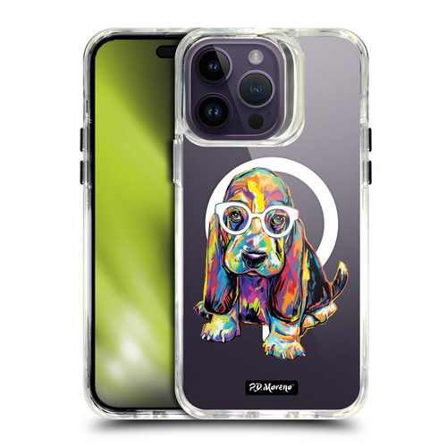 P.D. Moreno Gothic Art Basset Hound SHOCKPROOF BUMPER CASE COMPATIBLE WITH Apple iPhone 14 Pro Max & MAGSAFE