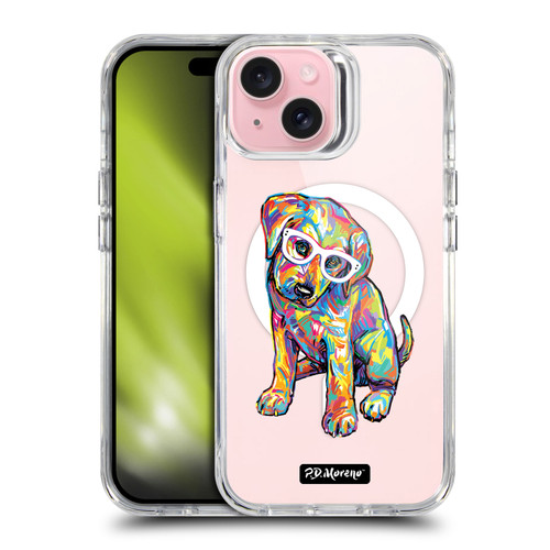 P.D. Moreno Gothic Art Labrador Retriever SHOCKPROOF BUMPER CASE COMPATIBLE WITH Apple iPhone 15 & MAGSAFE