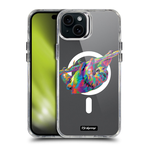 P.D. Moreno Gothic Art Sloth SHOCKPROOF BUMPER CASE COMPATIBLE WITH Apple iPhone 15 Plus & MAGSAFE