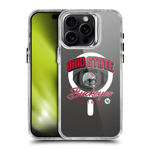 Ohio State University Logo Icon Football SHOCKPROOF BUMPER CASE COMPATIBLE WITH Apple iPhone 15 Pro Max & MAGSAFE