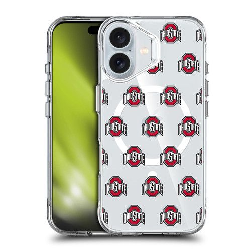Ohio State University Logo Icon Pattern SHOCKPROOF BUMPER CASE COMPATIBLE WITH Apple iPhone 16 & MAGSAFE
