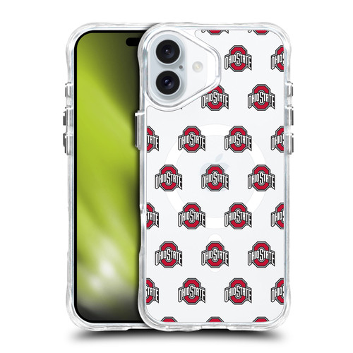 Ohio State University Logo Icon Pattern SHOCKPROOF BUMPER CASE COMPATIBLE WITH Apple iPhone 16 Plus & MAGSAFE