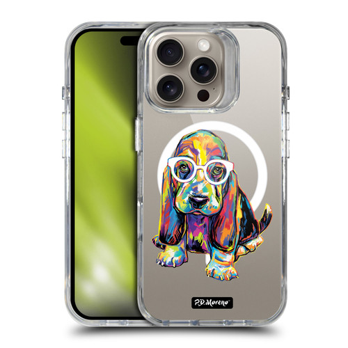 P.D. Moreno Gothic Art Basset Hound SHOCKPROOF BUMPER CASE COMPATIBLE WITH Apple iPhone 16 Pro & MAGSAFE