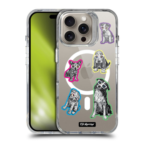 P.D. Moreno Gothic Art Dogs Greyscale SHOCKPROOF BUMPER CASE COMPATIBLE WITH Apple iPhone 16 Pro & MAGSAFE