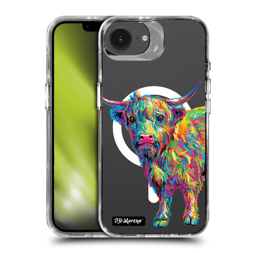 P.D. Moreno Gothic Art Reuben The Highland Cow SHOCKPROOF BUMPER CASE COMPATIBLE WITH Apple iPhone 16e & MAGSAFE