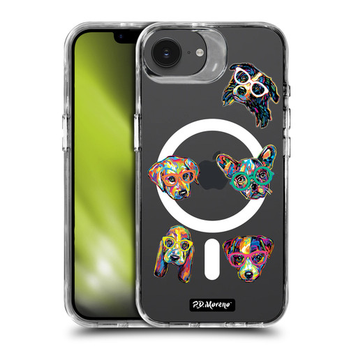 P.D. Moreno Gothic Art Dog Heads SHOCKPROOF BUMPER CASE COMPATIBLE WITH Apple iPhone 16e & MAGSAFE