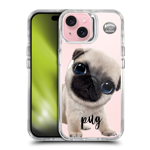 Animal Club International Icons Pug SHOCKPROOF BUMPER CASE COMPATIBLE WITH  & MAGSAFE Apple iPhone 15