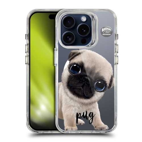 Animal Club International Icons Pug SHOCKPROOF BUMPER CASE COMPATIBLE WITH  & MAGSAFE Apple iPhone 15 Pro