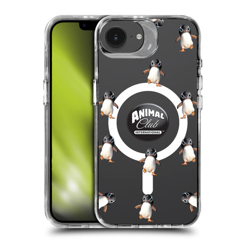 Animal Club International Icons Penguin Pattern SHOCKPROOF BUMPER CASE COMPATIBLE WITH Apple iPhone 16e / Apple iPhone 17e & MAGSAFE