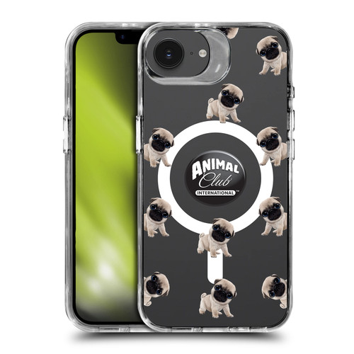 Animal Club International Icons Pug Pattern SHOCKPROOF BUMPER CASE COMPATIBLE WITH  & MAGSAFE Apple iPhone 16e