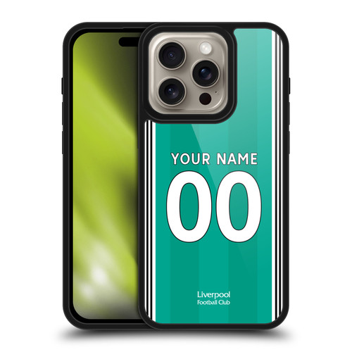Custom Customised Personalised Liverpool Football Club 2025/26 Kit Third Gel Armour Case For Apple iPhone 16 Pro