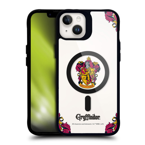 Harry Potter Houses Gryffindor BLACK SHOCKPROOF BUMPER CASE COMPATIBLE WITH Apple iPhone 14 Plus & MAGSAFE