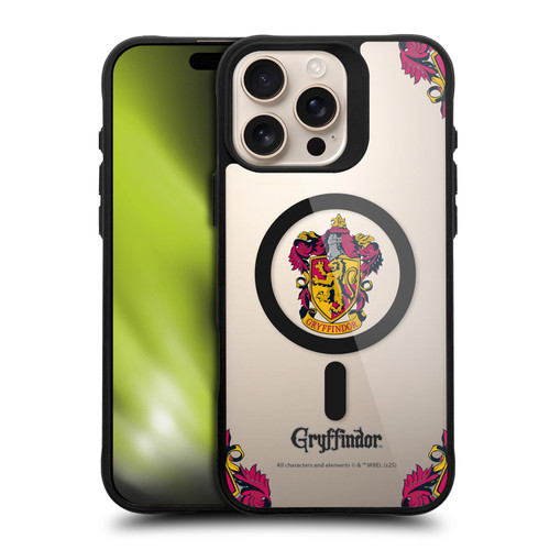 Harry Potter Houses Gryffindor BLACK SHOCKPROOF BUMPER CASE COMPATIBLE WITH Apple iPhone 16 Pro Max & MAGSAFE