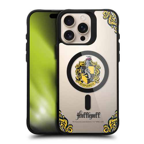 Harry Potter Houses Hufflepuff BLACK SHOCKPROOF BUMPER CASE COMPATIBLE WITH Apple iPhone 16 Pro Max & MAGSAFE