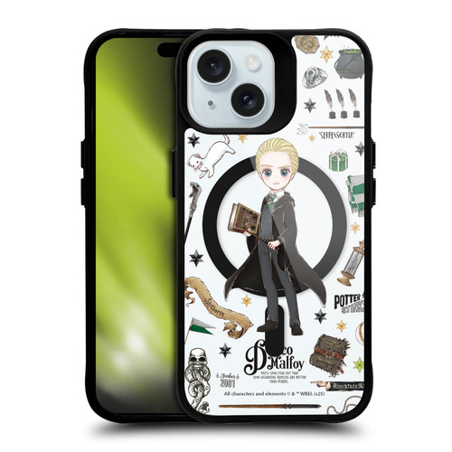 Harry Potter Magical Icons Draco Malfoy BLACK SHOCKPROOF BUMPER CASE COMPATIBLE WITH Apple iPhone 15 & MAGSAFE