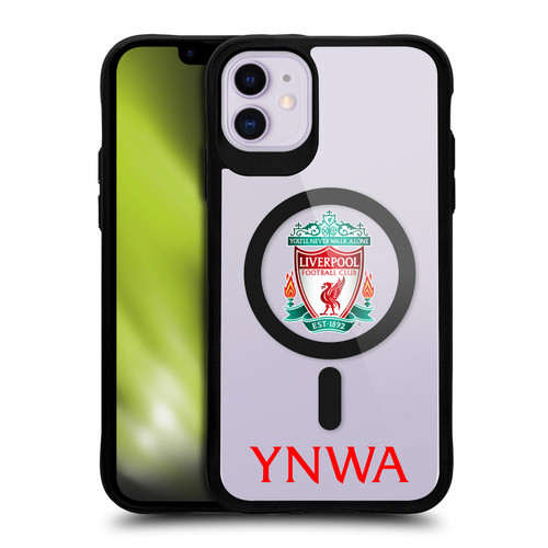 Liverpool Football Club Logo Icon Crest YNWA BLACK SHOCKPROOF BUMPER CASE COMPATIBLE WITH Apple iPhone 11 & MAGSAFE