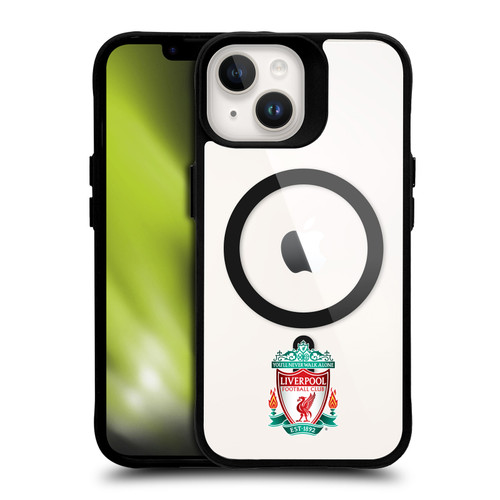 Liverpool Football Club Logo Icon Crest Minimalist BLACK SHOCKPROOF BUMPER CASE COMPATIBLE WITH Apple iPhone 14 & MAGSAFE