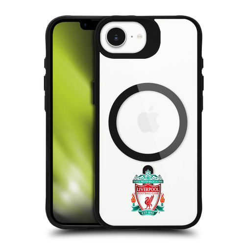 Liverpool Football Club Logo Icon Crest Minimalist BLACK SHOCKPROOF BUMPER CASE COMPATIBLE WITH Apple iPhone 16e & MAGSAFE