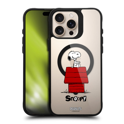 Peanuts Snoopy & Friends Classic BLACK SHOCKPROOF BUMPER CASE COMPATIBLE WITH Apple iPhone 16 Pro Max & MAGSAFE