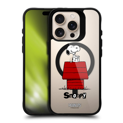 Peanuts Snoopy & Friends Classic BLACK SHOCKPROOF BUMPER CASE COMPATIBLE WITH Apple iPhone 16 Pro & MAGSAFE