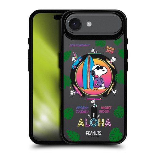 Peanuts Snoopy & Friends Tropical Surf BLACK SHOCKPROOF BUMPER CASE COMPATIBLE WITH Apple iPhone 17 Air & MAGSAFE