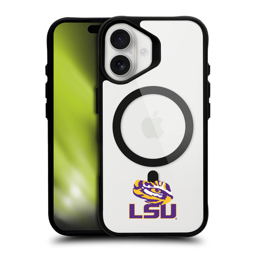 Louisiana State University LSU Louisiana State University LSU Eye of The Tiger Minimalist BLACK SHOCKPROOF BUMPER CASE COMPATIBLE WITH Apple iPhone 16 & MAGSAFE