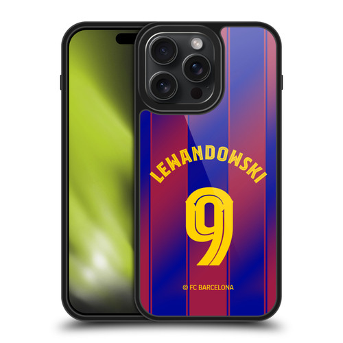 FC Barcelona 2025/26 Players Home Kit Robert Lewandowski Gel Armour Case For Apple iPhone 15 Pro Max