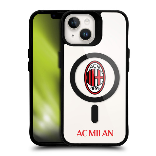 AC Milan Logo Icon Crest Logotype BLACK SHOCKPROOF BUMPER CASE COMPATIBLE WITH  & MAGSAFE Apple iPhone 14