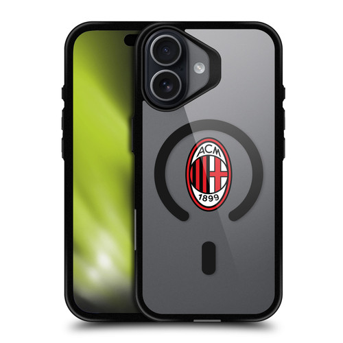 AC Milan Logo Icon Crest BLACK SHOCKPROOF BUMPER CASE COMPATIBLE WITH  & MAGSAFE Apple iPhone 17