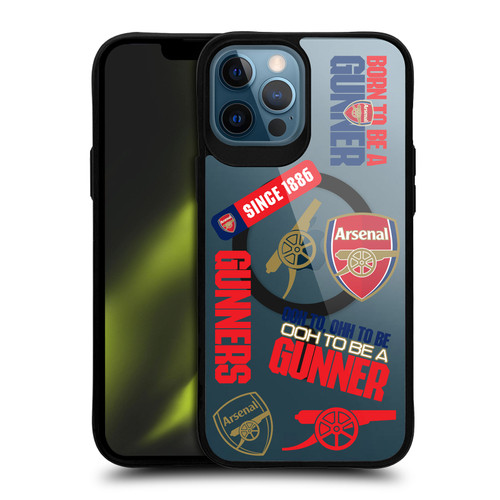 Arsenal FC Logo Icon Icons BLACK SHOCKPROOF BUMPER CASE COMPATIBLE WITH Apple iPhone 12 Pro Max & MAGSAFE