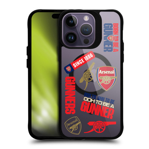 Arsenal FC Logo Icon Icons BLACK SHOCKPROOF BUMPER CASE COMPATIBLE WITH  & MAGSAFE Apple iPhone 14 Pro Max