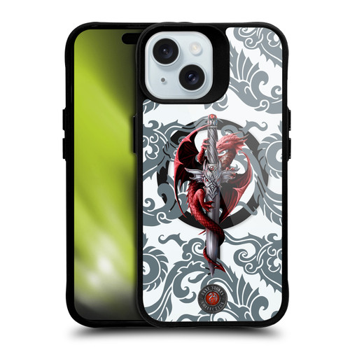 Anne Stokes Mixed Fantasy Art Dragon Dagger BLACK SHOCKPROOF BUMPER CASE COMPATIBLE WITH  & MAGSAFE Apple iPhone 15