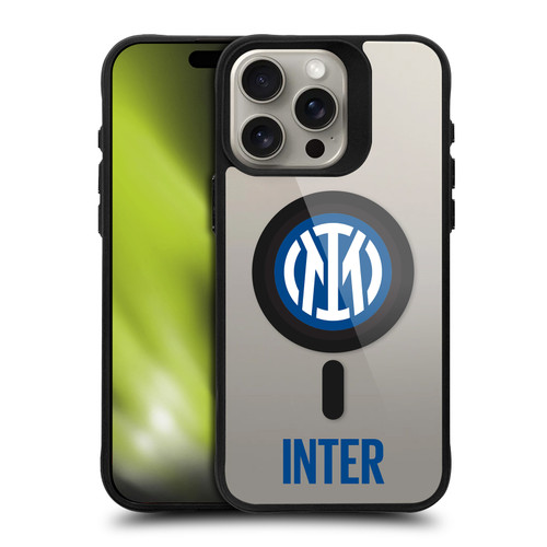 Fc Internazionale Milano Logo Icon Crest Inter BLACK SHOCKPROOF BUMPER CASE COMPATIBLE WITH  & MAGSAFE Apple iPhone 15 Pro Max