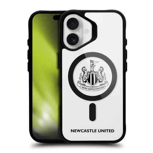Newcastle United Football Club Logo Icon Crest Logotype Black BLACK SHOCKPROOF BUMPER CASE COMPATIBLE WITH  & MAGSAFE Apple iPhone 16