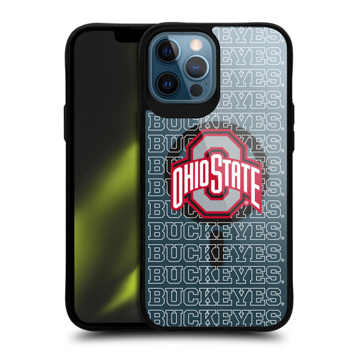 Ohio State University Logo Icon Outline Buckeyes BLACK SHOCKPROOF BUMPER CASE COMPATIBLE WITH  & MAGSAFE Apple iPhone 12 Pro Max