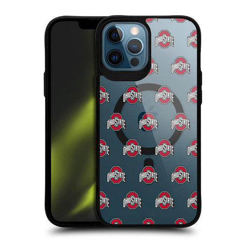 Ohio State University Logo Icon Pattern BLACK SHOCKPROOF BUMPER CASE COMPATIBLE WITH  & MAGSAFE Apple iPhone 12 Pro Max