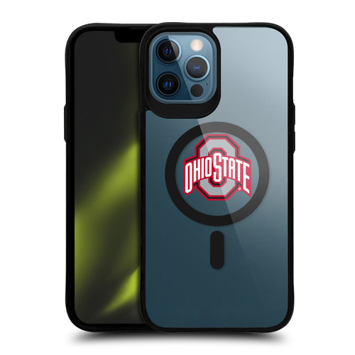 Ohio State University Logo Icon Plain BLACK SHOCKPROOF BUMPER CASE COMPATIBLE WITH  & MAGSAFE Apple iPhone 12 Pro Max
