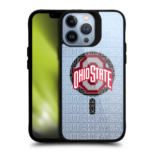 Ohio State University Logo Icon Outline Buckeyes BLACK SHOCKPROOF BUMPER CASE COMPATIBLE WITH  & MAGSAFE Apple iPhone 13 Pro Max