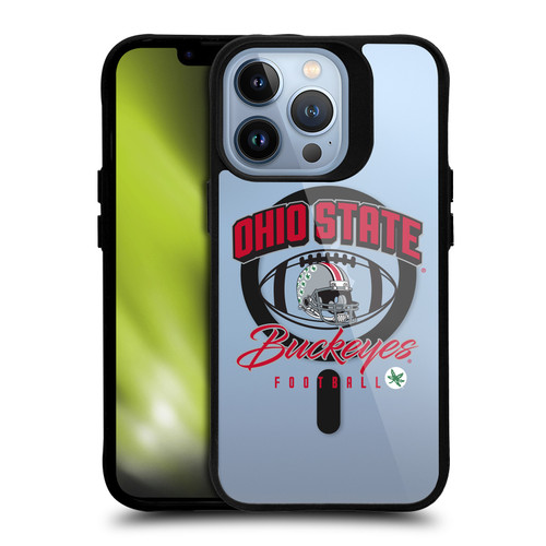 Ohio State University Logo Icon Football BLACK SHOCKPROOF BUMPER CASE COMPATIBLE WITH  & MAGSAFE Apple iPhone 13 Pro