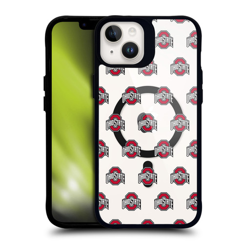 Ohio State University Logo Icon Pattern BLACK SHOCKPROOF BUMPER CASE COMPATIBLE WITH  & MAGSAFE Apple iPhone 14 Plus