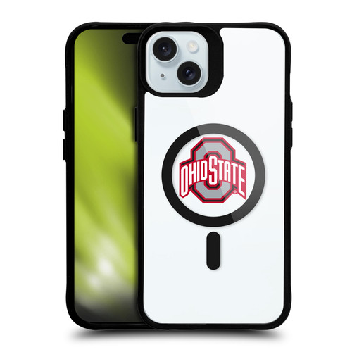 Ohio State University Logo Icon Plain BLACK SHOCKPROOF BUMPER CASE COMPATIBLE WITH  & MAGSAFE Apple iPhone 15 Plus