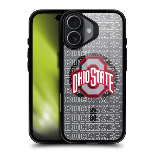 Ohio State University Logo Icon Outline Buckeyes BLACK SHOCKPROOF BUMPER CASE COMPATIBLE WITH  & MAGSAFE Apple iPhone 17