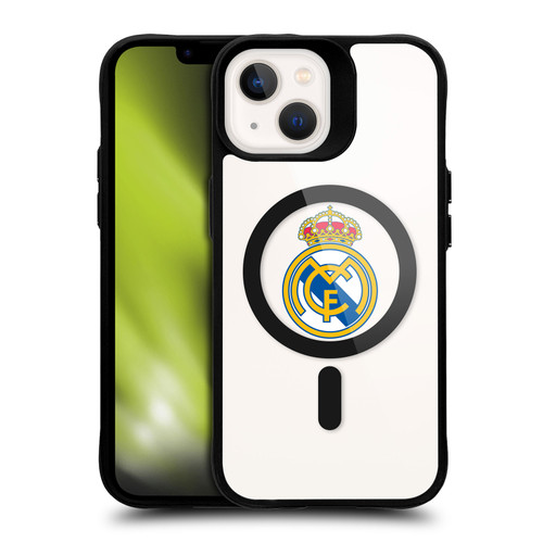 Real Madrid CF Logo Icon Crest BLACK SHOCKPROOF BUMPER CASE COMPATIBLE WITH  & MAGSAFE Apple iPhone 13